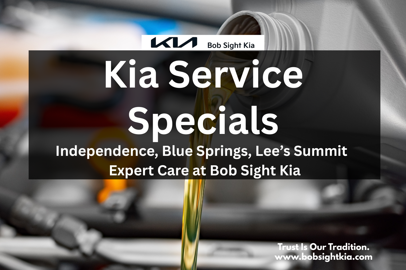 Service technician working on a Kia vehicle at Bob Sight Kia in Independence MO, serving Blue Springs, Lee’s Summit, and Kansas City Metro.