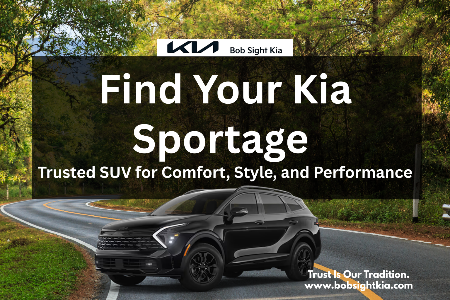 Kia Sportage from Bob Sight Kia on the road in Adventure near Lee's Summit, Kansas City, Blue Springs, and Independence.