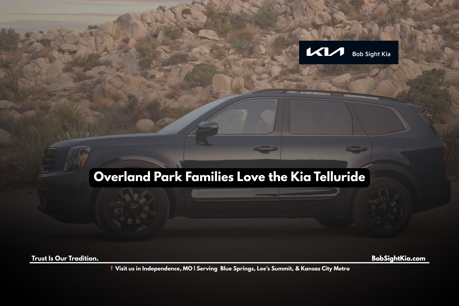 Kia Telluride SUV popular with Overland Park families at Bob Sight Kia Independence
