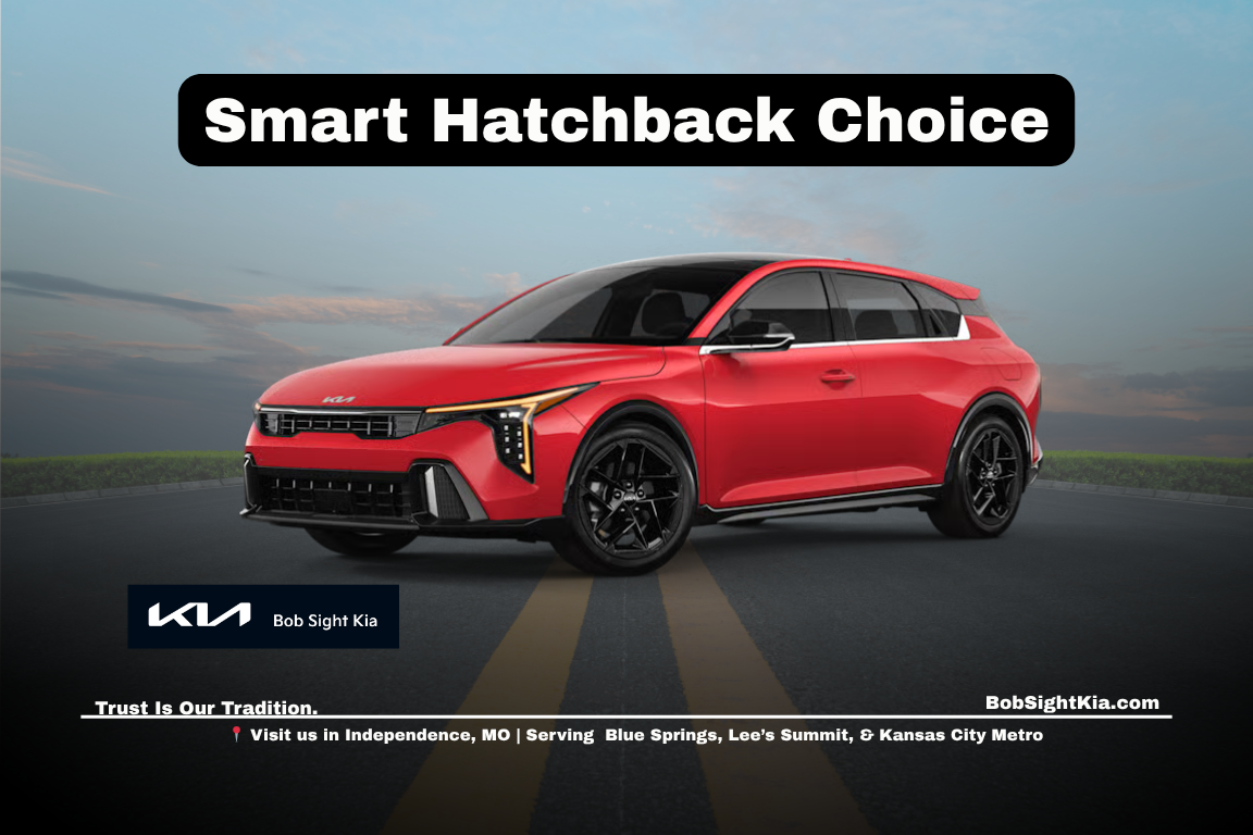 2026 Kia K4 hatchback in Independence Missouri at Bob Sight Kia serving Kansas City Metro drivers with versatile cargo and compact design