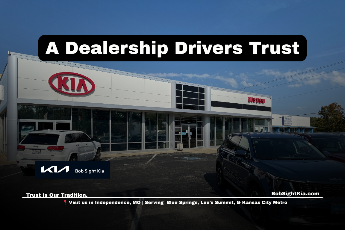 Bob Sight Kia dealership on Noland Road in Independence Missouri serving Kansas City Metro drivers looking for a trusted Kia dealership