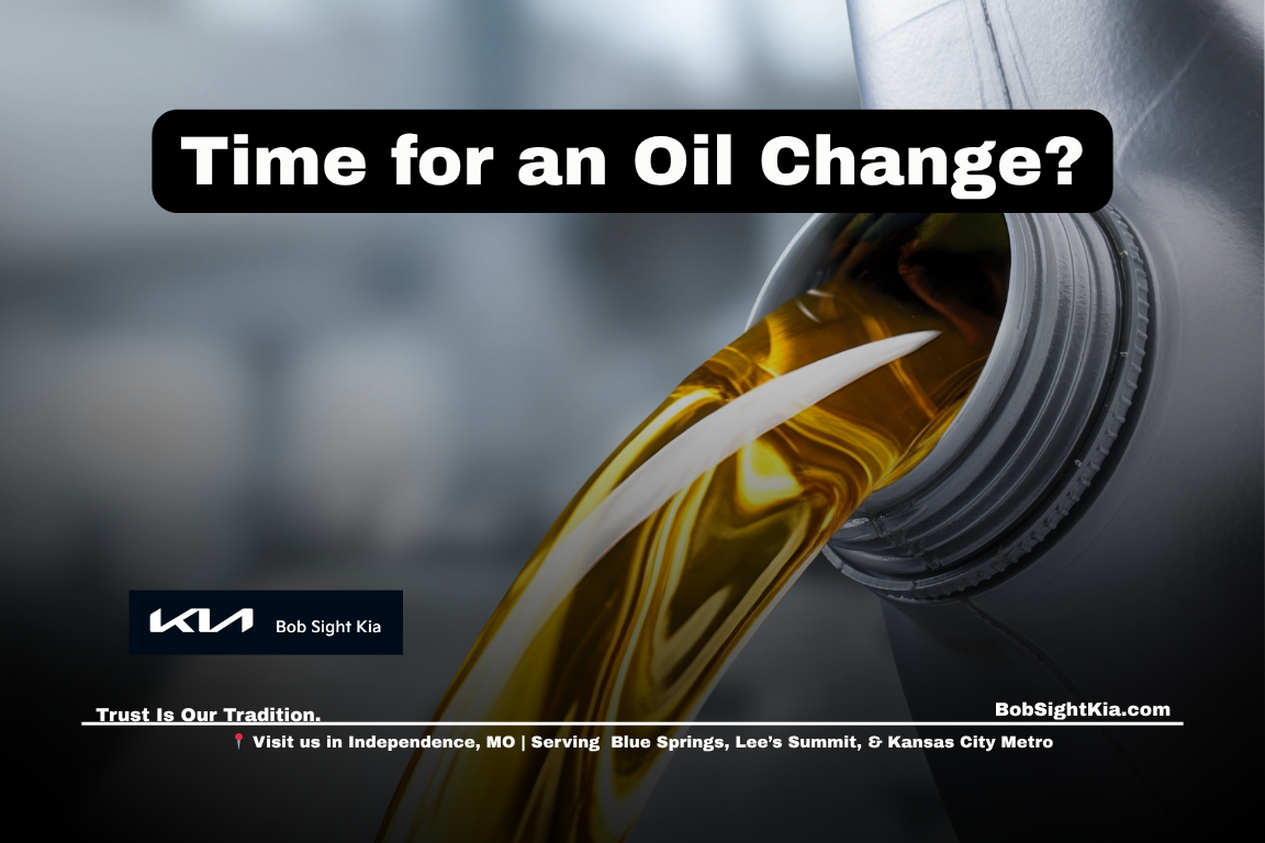 Kia oil change service being performed at Bob Sight Kia in Independence Missouri for Kansas City Metro drivers
