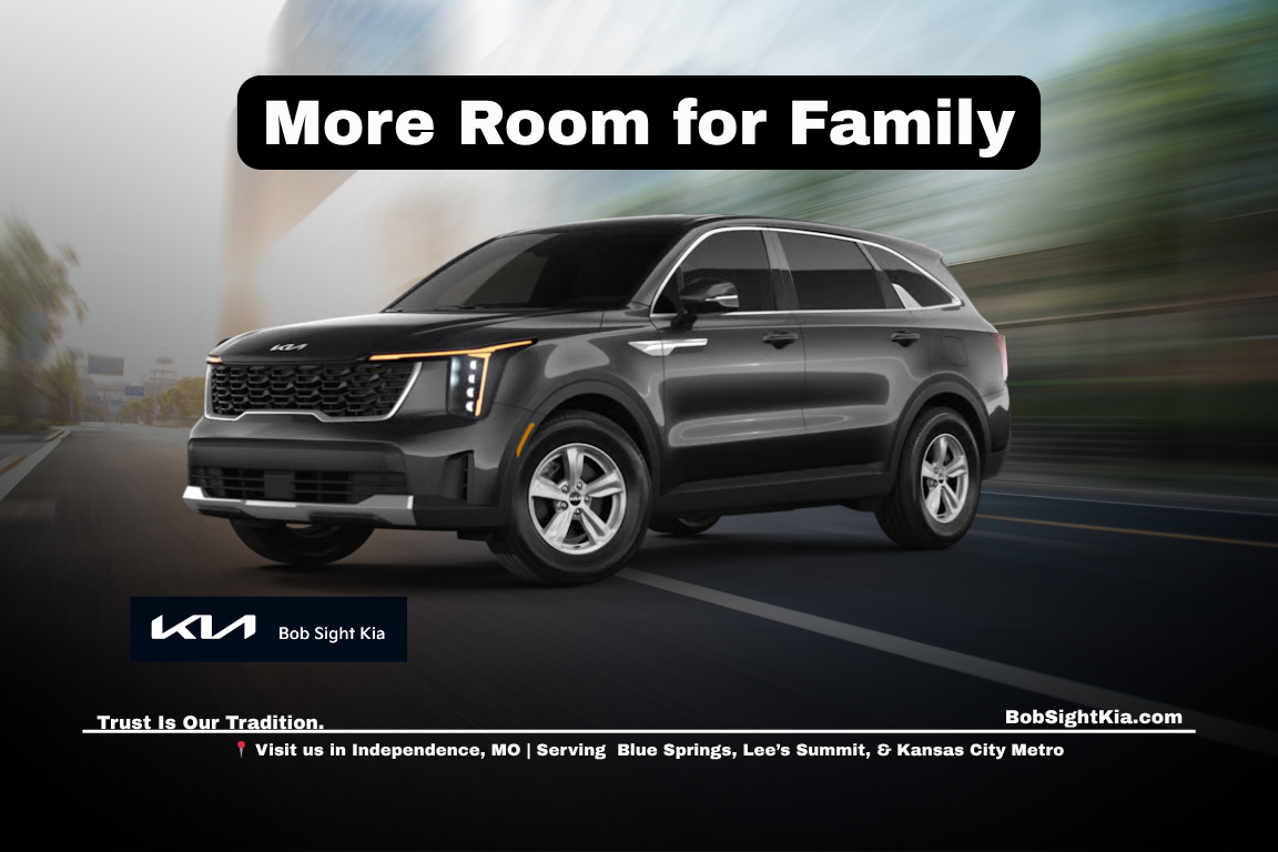 Kia Sorento interior space for families in Independence Missouri at Bob Sight Kia serving Kansas City Metro drivers