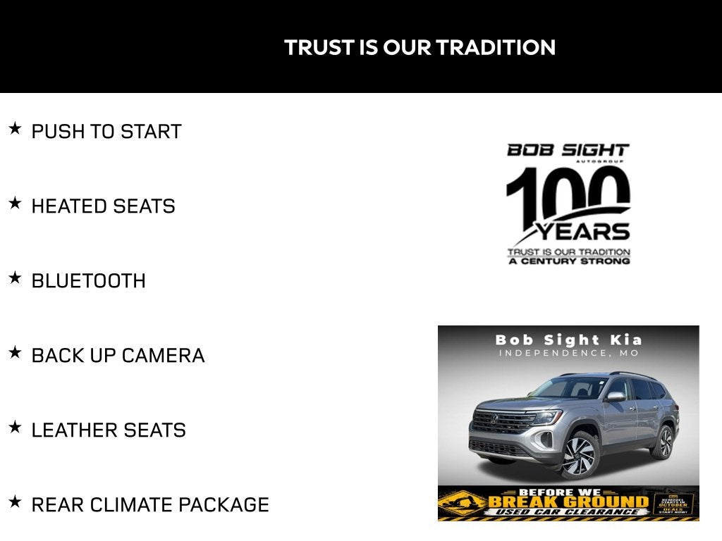 Used 2024 Volkswagen Atlas SE w/Tech with VIN 1V2HR2CA5RC548837 for sale in Kansas City