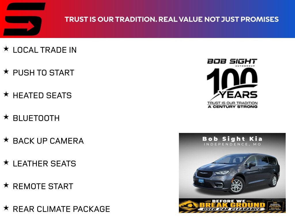 Used 2023 Chrysler Pacifica Touring L with VIN 2C4RC1BG9PR600661 for sale in Kansas City