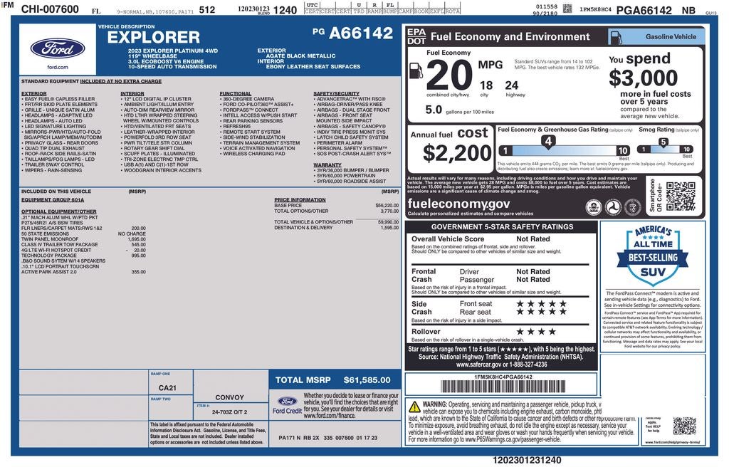 2023 Ford Explorer Platinum