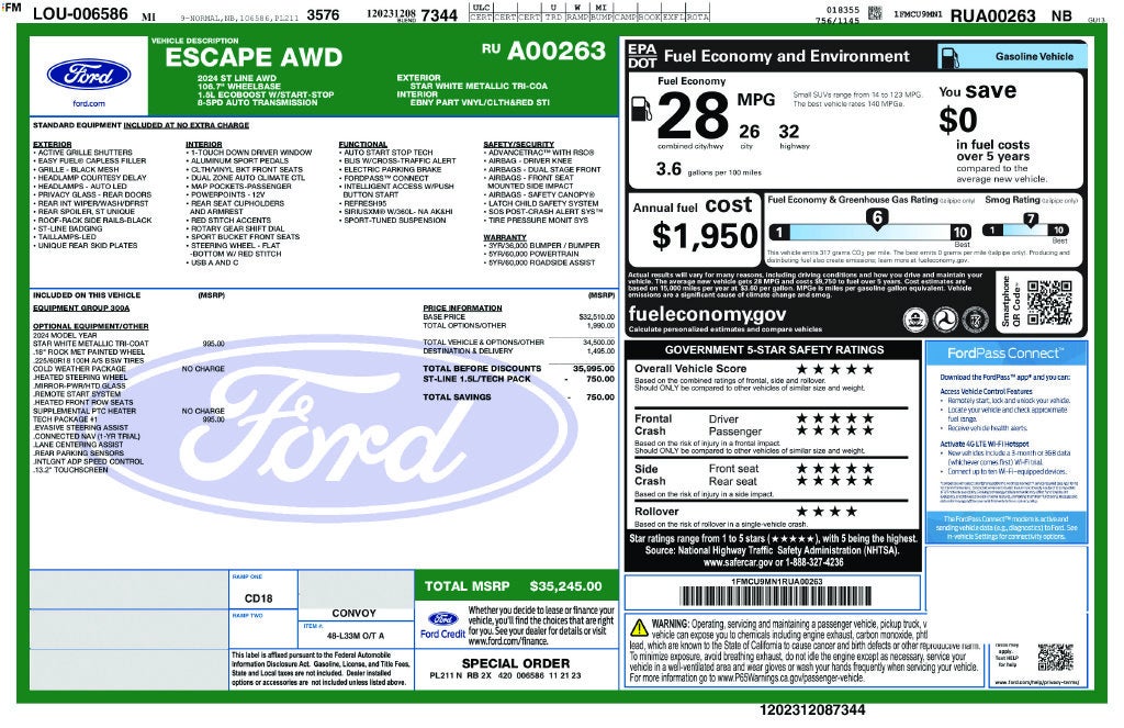 2024 Ford Escape ST-Line