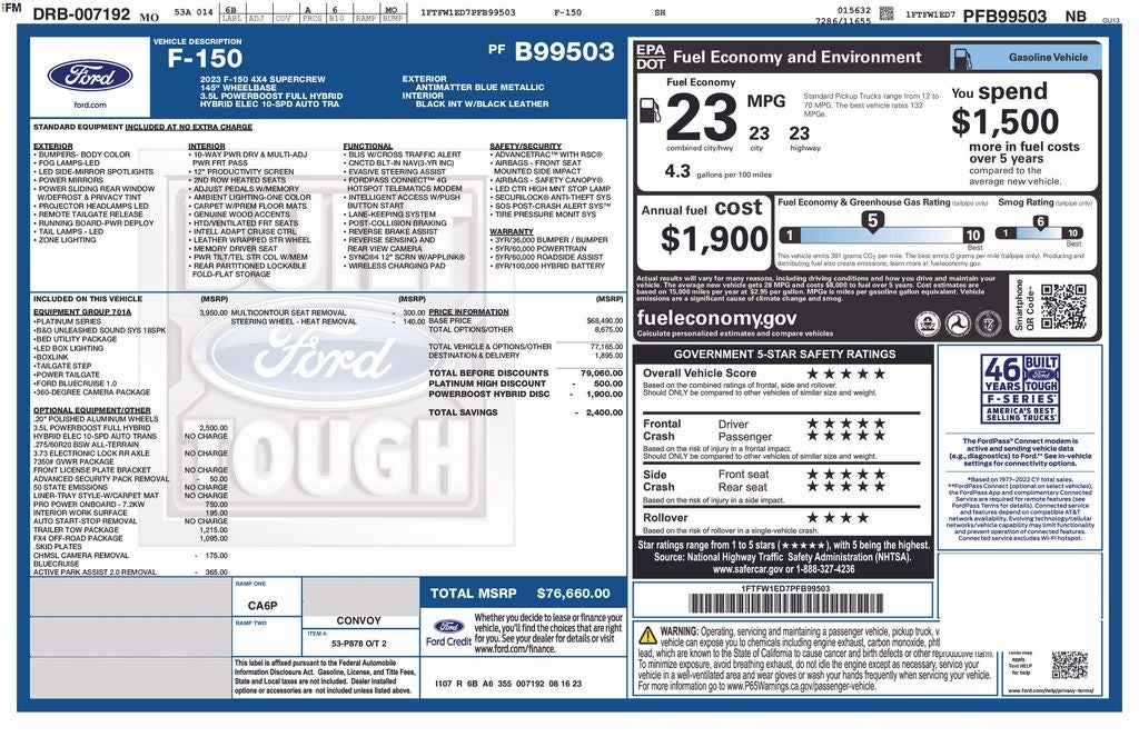 2023 Ford F-150 Platinum