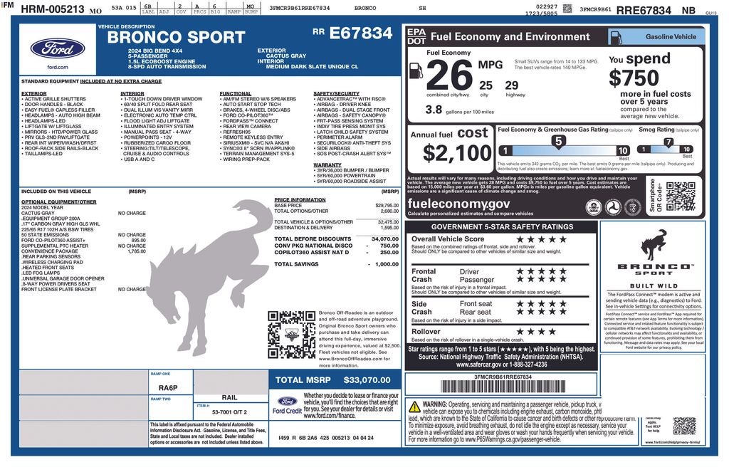 2024 Ford Bronco Sport Big Bend