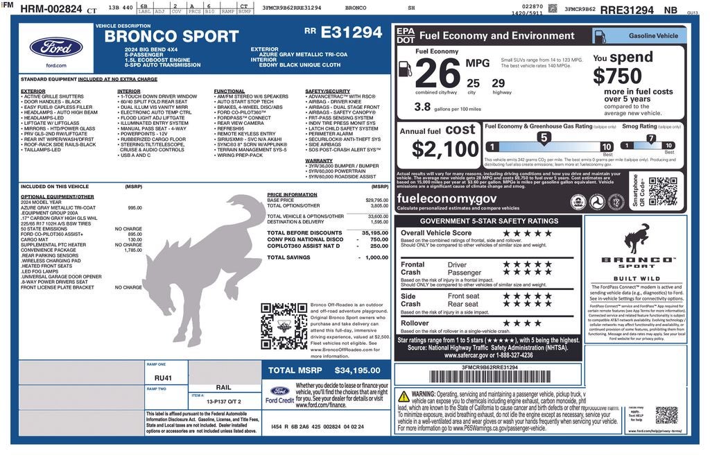 2024 Ford Bronco Sport Big Bend