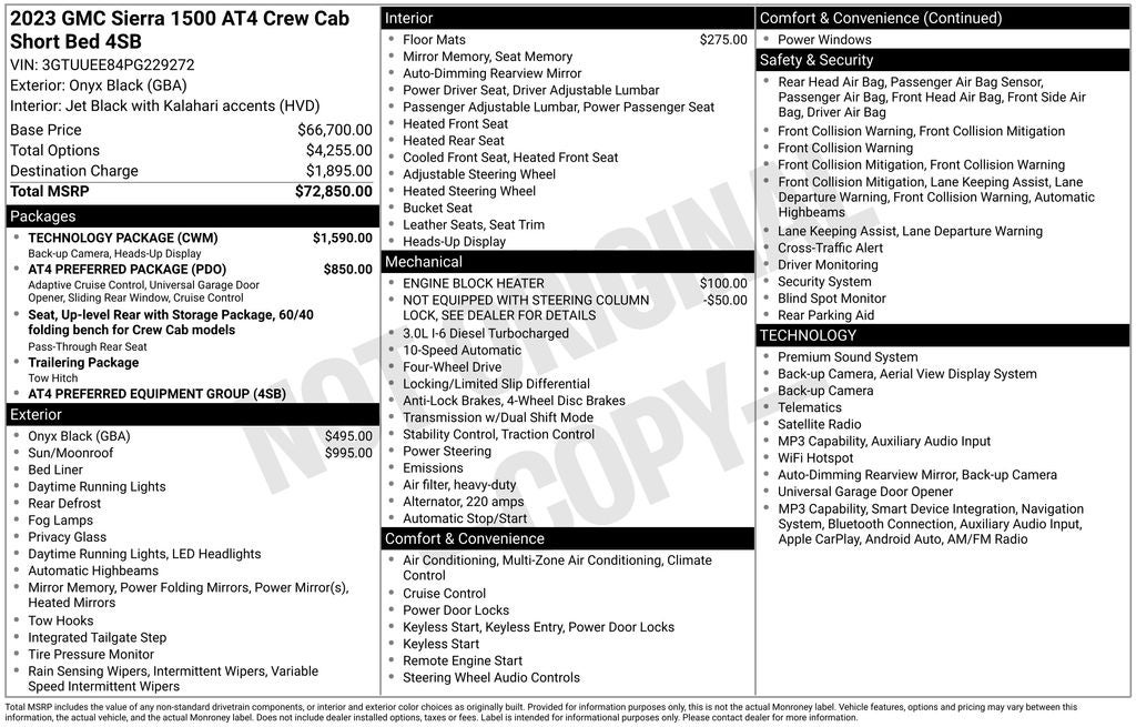 2023 GMC Sierra 1500 AT4