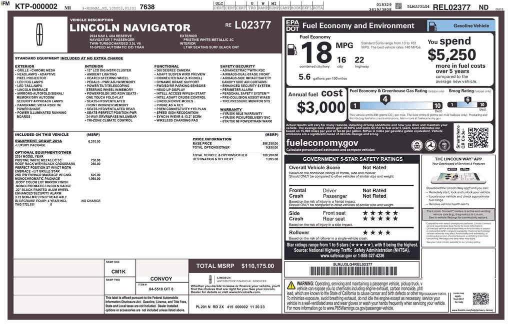 2024 Lincoln Navigator L Reserve
