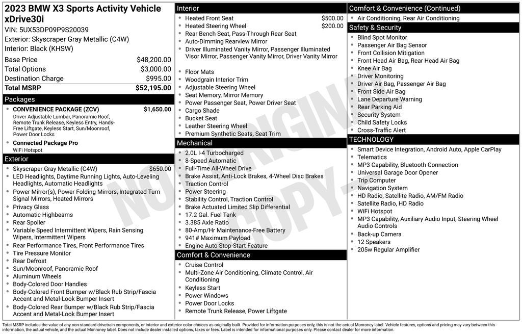 2023 BMW X3 xDrive30i