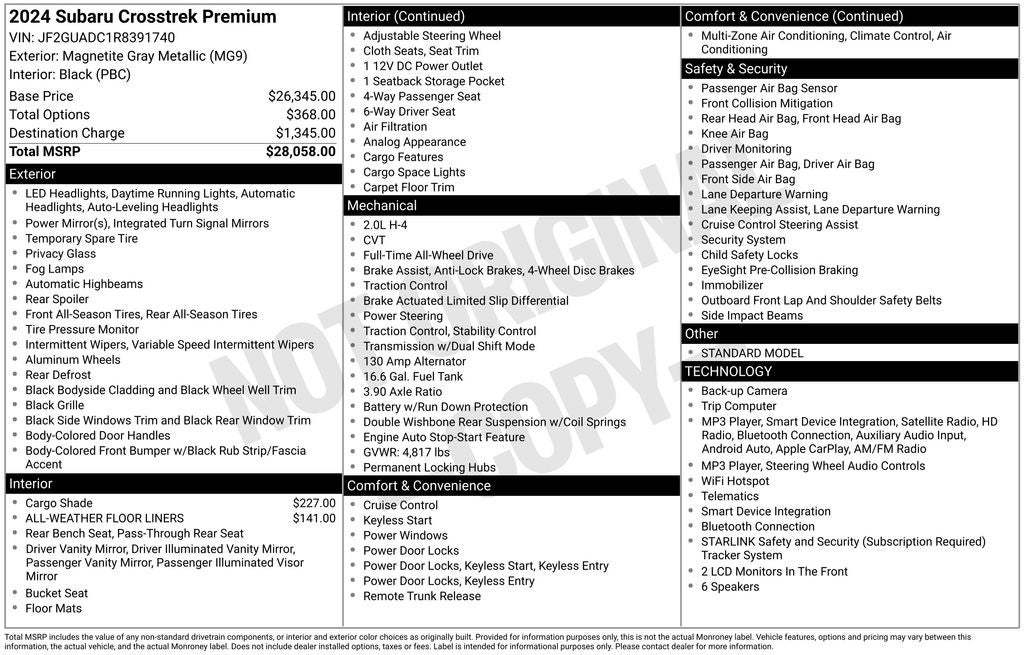 2024 Subaru Crosstrek Premium