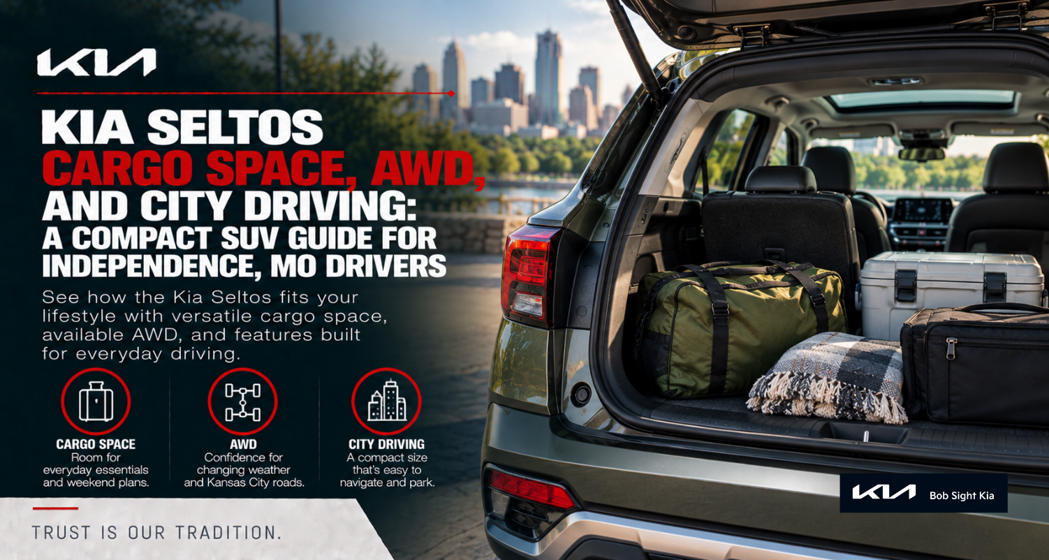 Explore Kia Seltos cargo space, AWD, fuel economy, and city-driving practicality for Independence and Kansas City drivers.