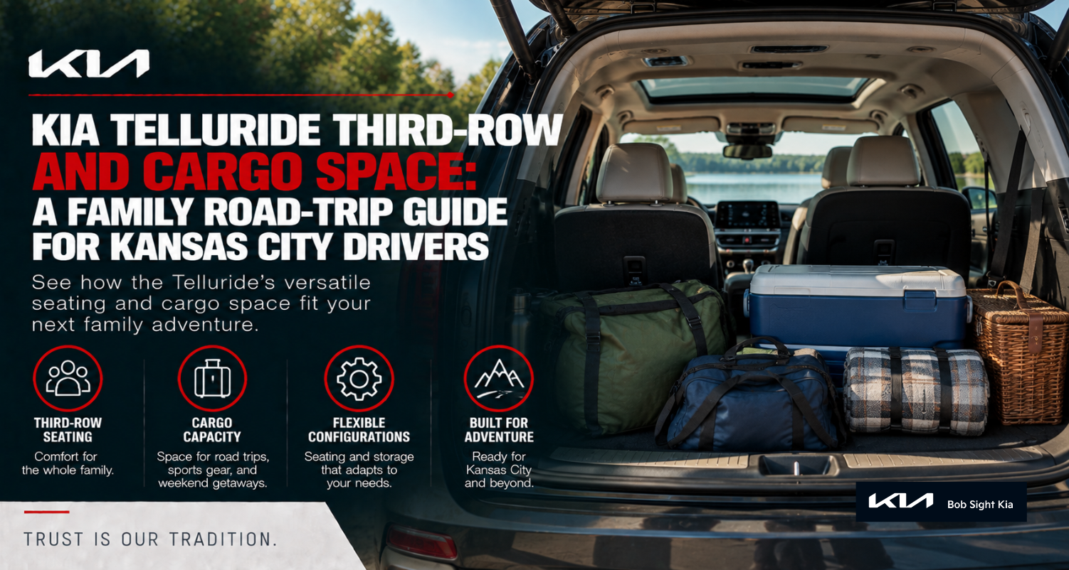 Explore Kia Telluride third-row and cargo space, seating flexibility, and road-trip practicality for Independence and Kansas City families.