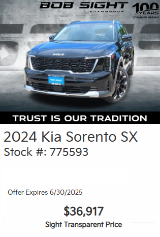 Bob Sight Independence Kia New Vehicle Specials