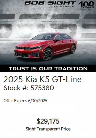 Bob Sight Independence Kia New Vehicle Specials