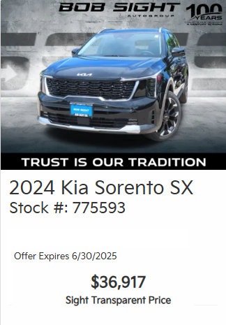 Bob Sight Independence Kia New Vehicle Specials