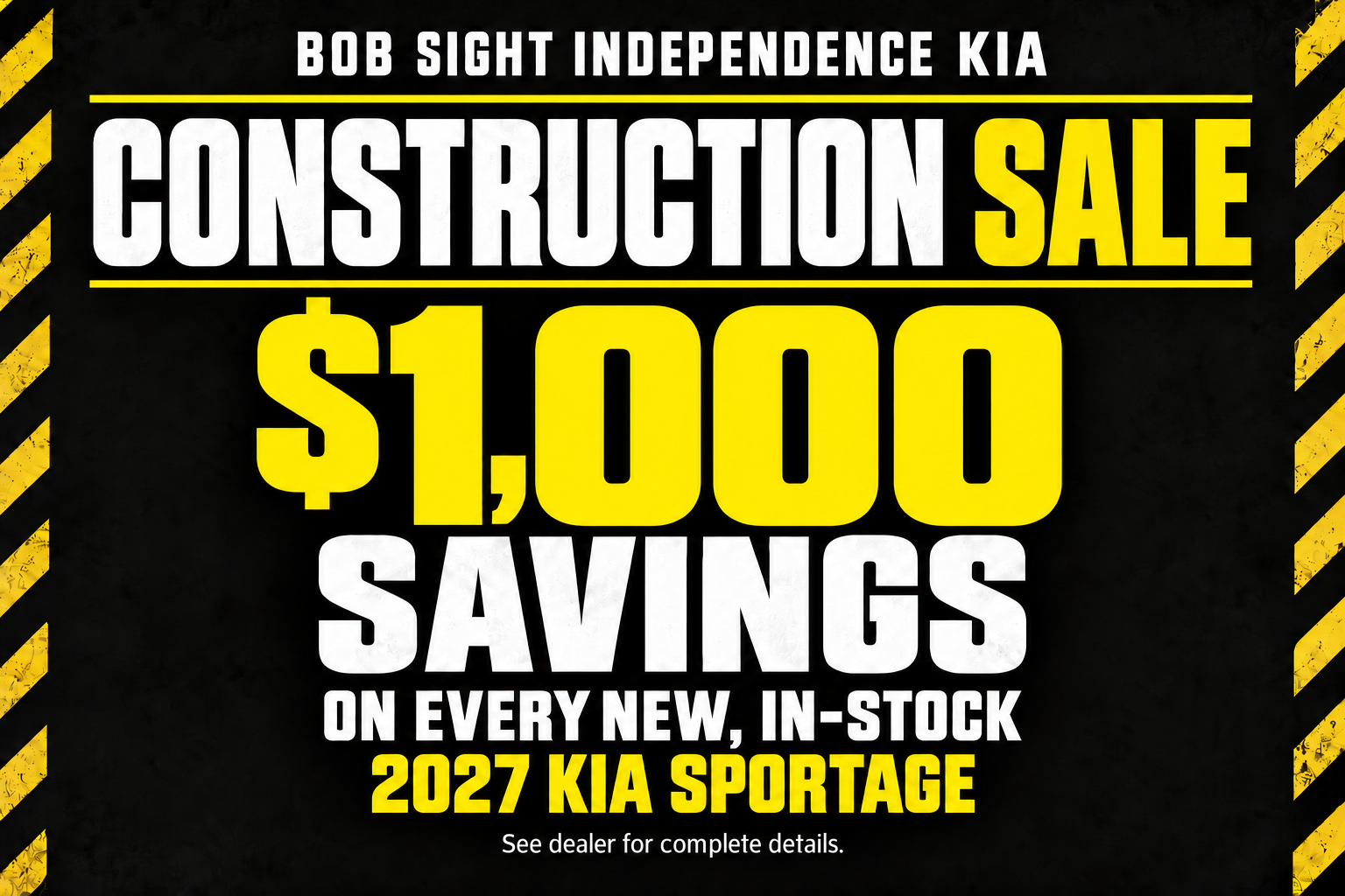 Sportage Construction Savings